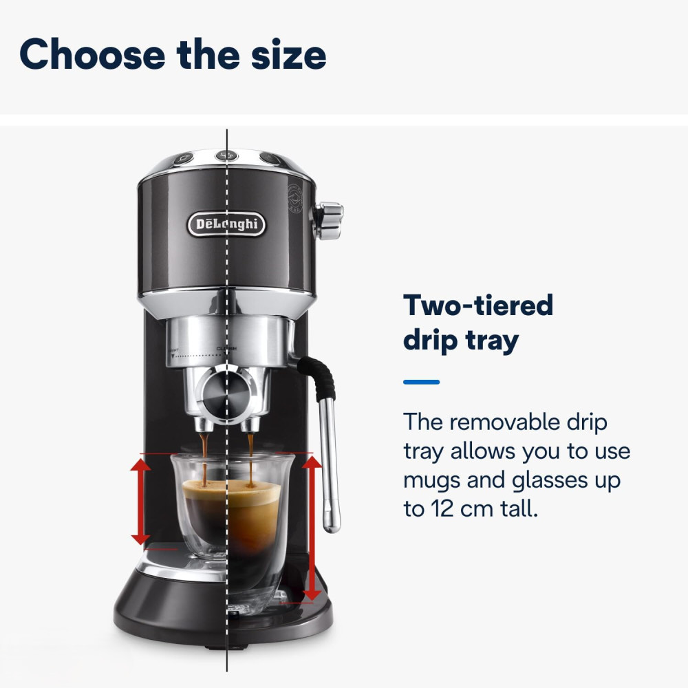 DeLonghi Dedica Arte EC885.GY ESE Pod Espresso Coffee Machine