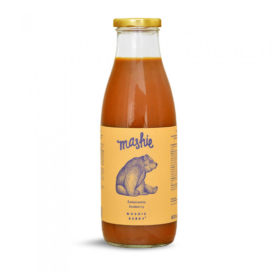 Šaltalankių uogų tyrė "Mashie" 750ml Šaltalankių uogų tyrė "Mashie" 750ml
