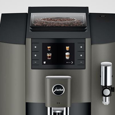 JURA E8 Dark Inox (EC) täysautomaattinen kahvikone – harmaa