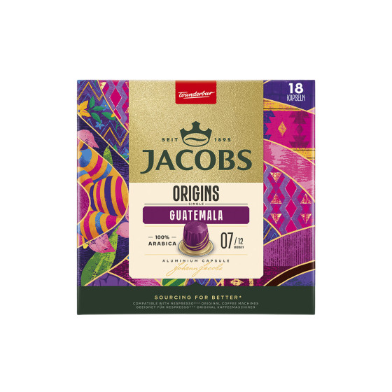 Jacobs Origins Guatemala kawa w kapsułkach do ekspresów Nespresso®, 18 szt.