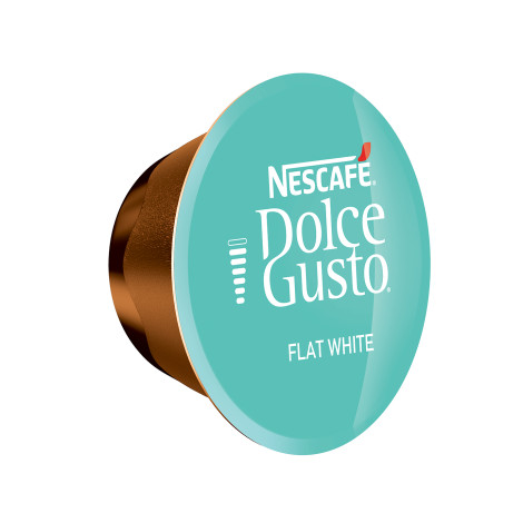 Capsules de café compatibles avec Dolce Gusto® NESCAFÉ Dolce Gusto Flat White, 16 pièces.