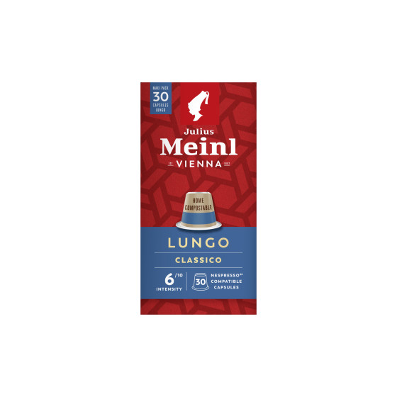 Julius Meinl Lungo Classico koffiecups voor Nespresso®-machines, 30 stuks.