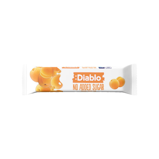 Barre de muesli enrobée de yaourt aux abricots Diablo, 30 g (sans sucre ajouté, avec maltitol)