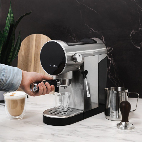 CHiATO Luna Style Espresso Coffee Machine – Silver