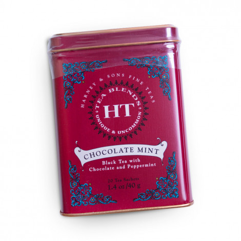 Aromatisoitu musta tee Harney & Sons ”Chocolate Mint”, 20 kpl.
