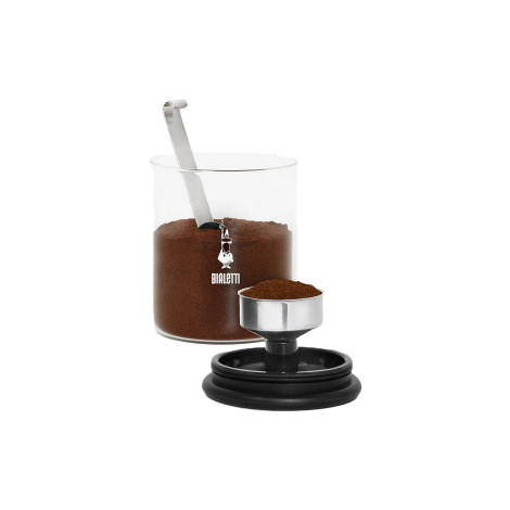 Hävikkiä ehkäisevä lasinen kahvipurkki BialettiHävikkiä ehkäisevä lasinen kahvipurkki Bialetti