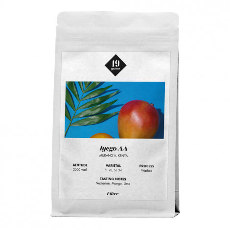 Kaffeebohnen 19 grams Iyego AA Kenya Kaffee, 250 g