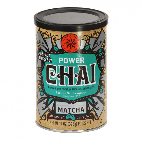 Pikatee David Rio ”Power Chai”, sisöltää matcha vihreää teetä, 398 g