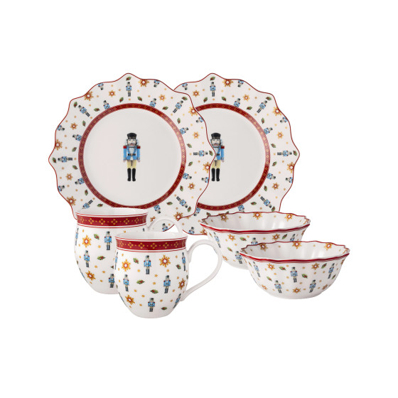 Zestaw śniadaniowy dla 2 os. Villeroy & Boch Toy's Delight Nutcracker, 6 szt.
