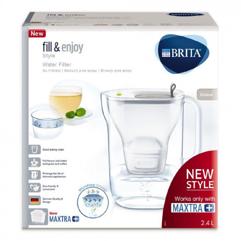 Water filter jug Brita Style LED4W Mx+ Grey, 2400 ml
