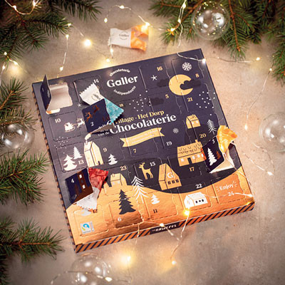 Advent calendar with chocolate candies Galler Rawetes