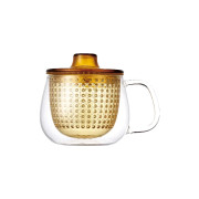 Cup with a strainer and lid Kinto UNITEA Yellow, 350 ml