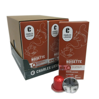Capsules de café compatibles avec Nespresso® Charles Liégeois Noisette, 10 pcs.