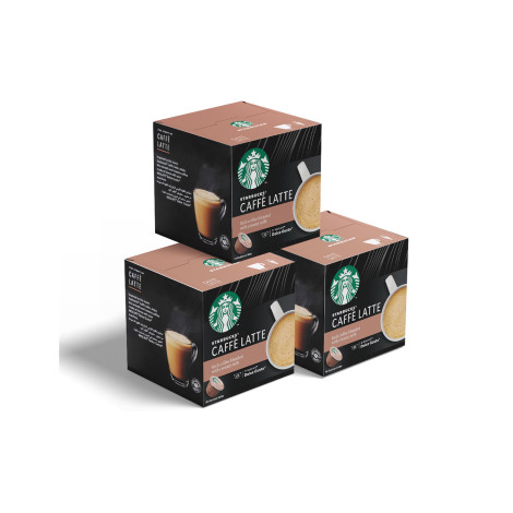 Set med kaffekapslar kompatibla med Dolce Gusto® Starbucks Caffe Latte, 3 x 12 st.