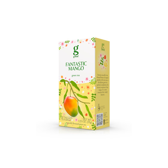 Zielona herbata g'tea! Fantastic Mango, 20 szt.