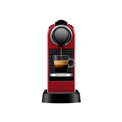 Nespresso Citiz Machine met cups, Kersenrood