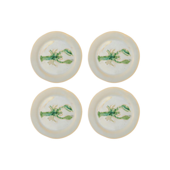 Creative Collection Green Stoneware Hadden set med 4 tallrikar, 21 cm
