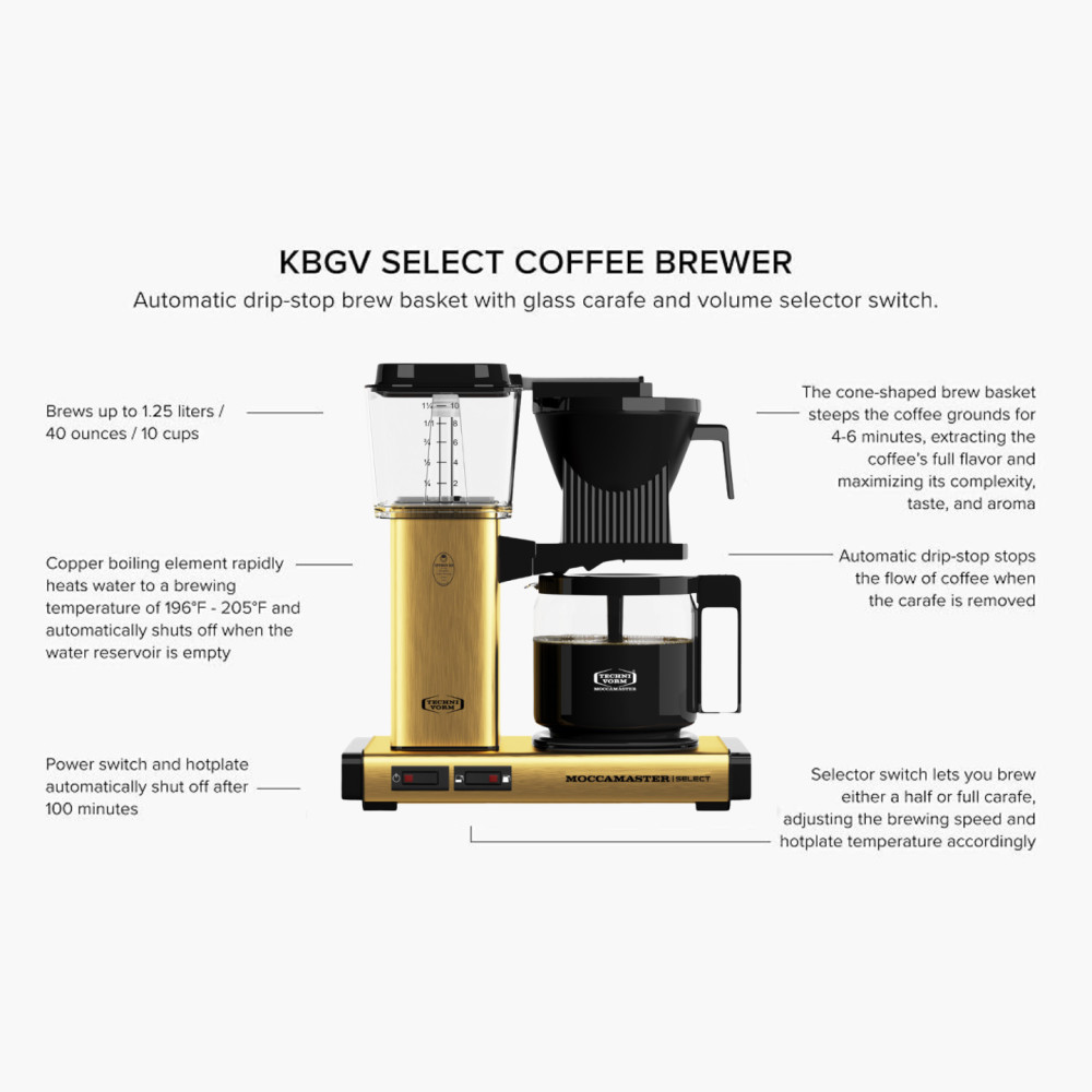 Moccamaster KBG 741 Select Brushed Brass kavos aparatas