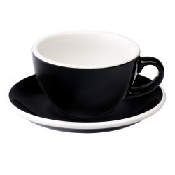 Чашка с блюдцем Loveramics «Egg Black» Cappuccino, 200 мл