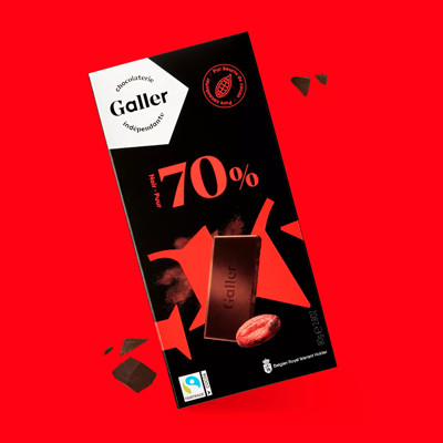 Šokolādes tāfelīte Galler Dark 70%, 80 g