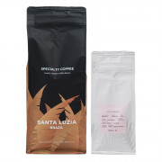 Zestaw kawy ziarnistej Specialty „Brazil Santa Luzia“ + „Colombia Geisha“