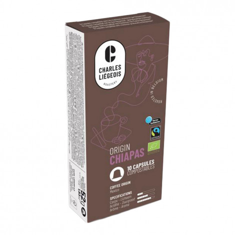 Kaffekapslar kompatibla med Nespresso® Charles Liégeois ”Chiapas”, 10 st.