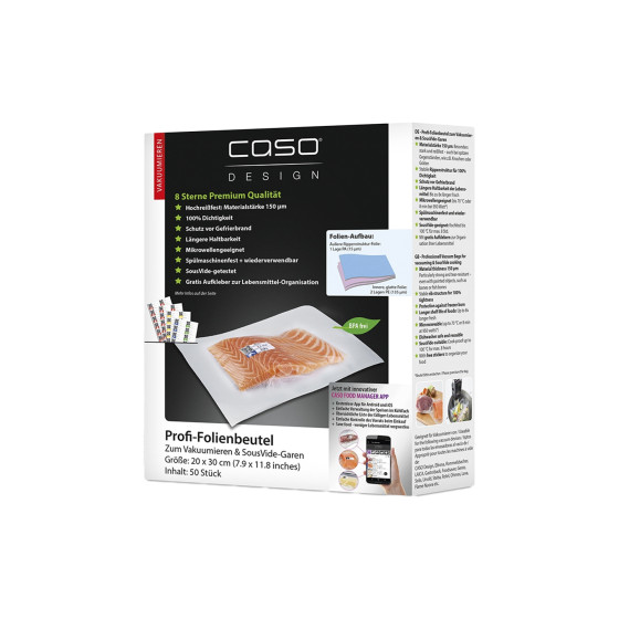 Caso Design Vacuum Sealer Bags 20 X 30 Cm, 50 Pcs.