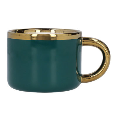 Tasse mit Untertasse und Löffel Homla „SINNES Emerald“, 200 ml