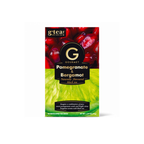 Juodoji arbata g’tea! Pomegranate & Bergamot, 20 vnt.