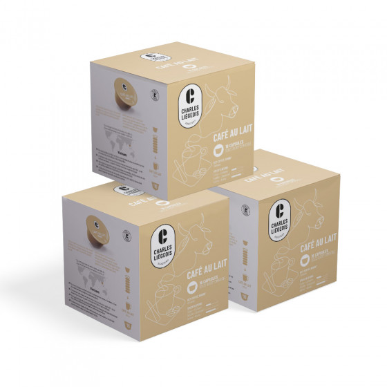 Kaffeekapseln geeignet für Dolce Gusto®-Set Charles Liégeois Café au lait, 3 x 16 Stk.