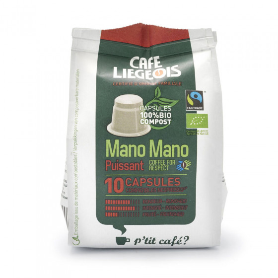 Kavos kapsulės Café Liégeois „Mano Mano Puissant“, 10 vnt. Kavos kapsulės Café Liégeois „Mano Mano Puissant“, 10 vnt.