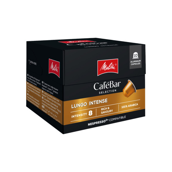 Melitta CaféBar Selection Lungo Intense -kahvikapselit Nespresso®-kahvikoneille, 10 kpl.