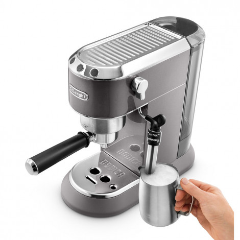 Używany ekspres kolbowy DeLonghi Dedica Metallics EC 785.GY ESE – szary