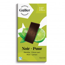 Šokolādes tāfelīte Galler Dark Mint Lime, 80 g