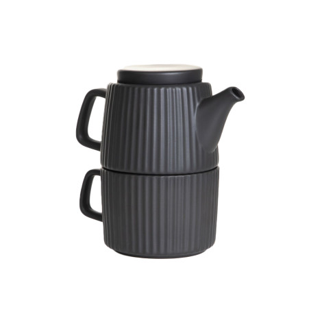 Teapot with a mug Homla MULEN Black, 650 ml