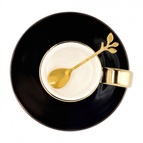 Cup with a saucer and spoon Homla “NILA Black”, 150 ml