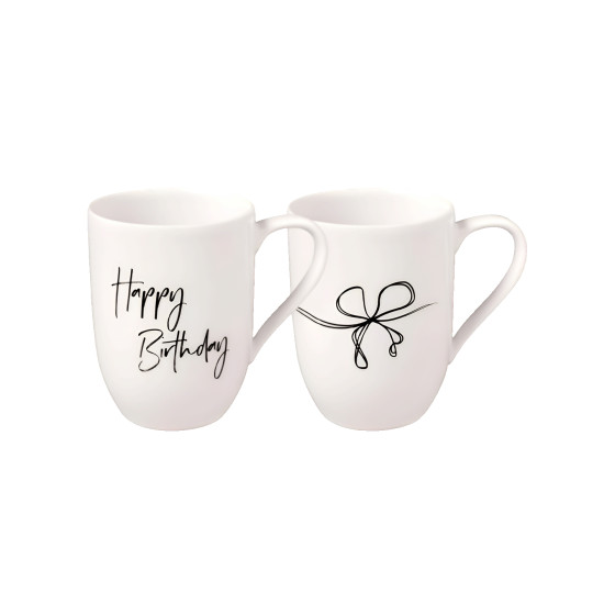 Zestaw kubków Villeroy & Boch Statement Happy Birthday, 2 × 290 ml