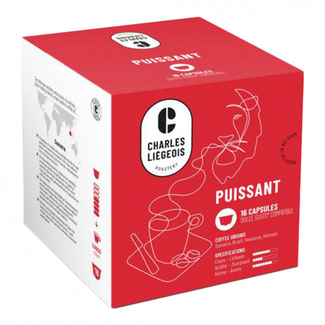Capsules de café compatibles avec NESCAFÉ® Dolce Gusto® Charles Liégeois “Puissant”, 16 pcs.