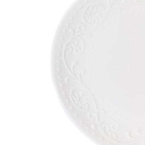 Talerz deserowy Homla SYLIA White Ornament, 21 cm