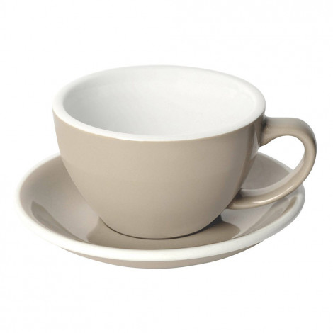 Café Latte cup with a saucer Loveramics Egg Taupe, 300 ml