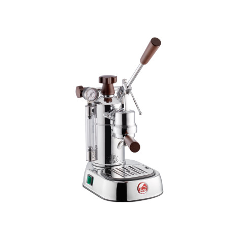 La Pavoni Professional Lusso Wooden Handles Espressomaschine – Edelstahl