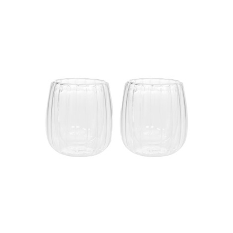 Double-wall glasses Homla CEMBRA GROOVE, 2 x 250 ml