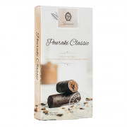 Mörk choklad med chokladkaka och hasselnöts pralin Laurence ”Pouraki Classic”, 4 x 30 g