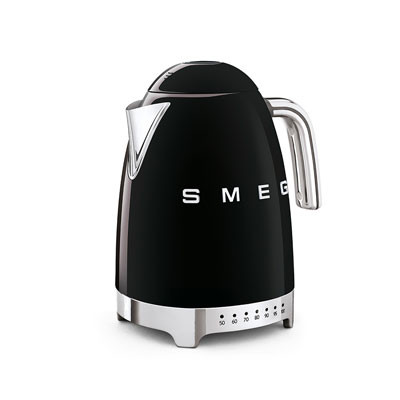 Elektrischer Wasserkocher mit variabler Temperatur Smeg „50’s Style Black KLF04BLEU“