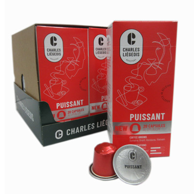 Nespresso® koneisiin sopivat kahvikapselit Charles Liégeois Puissant, 20 kpl.