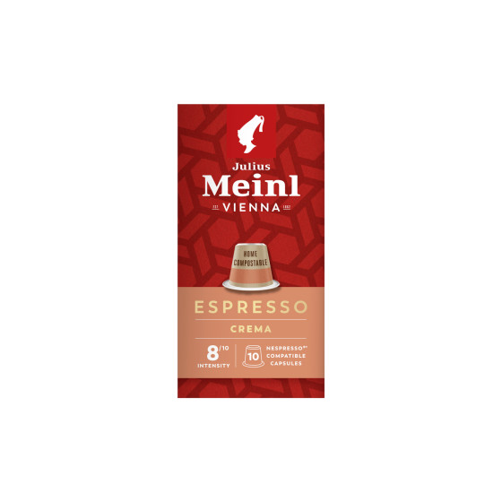 Julius Meinl Espresso Crema koffiecups voor Nespresso®-machines, 10 stuks.