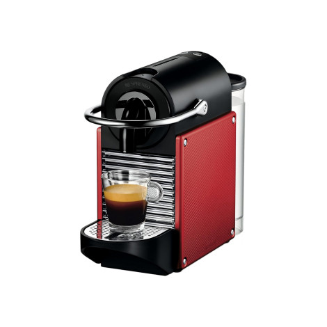 Nespresso Pixie Dark Coffee Pod Machine, Refurbished – Red