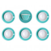 Cappuccino cup with a saucer Loveramics Egg Teal, 200 ml, 6 pcs.
