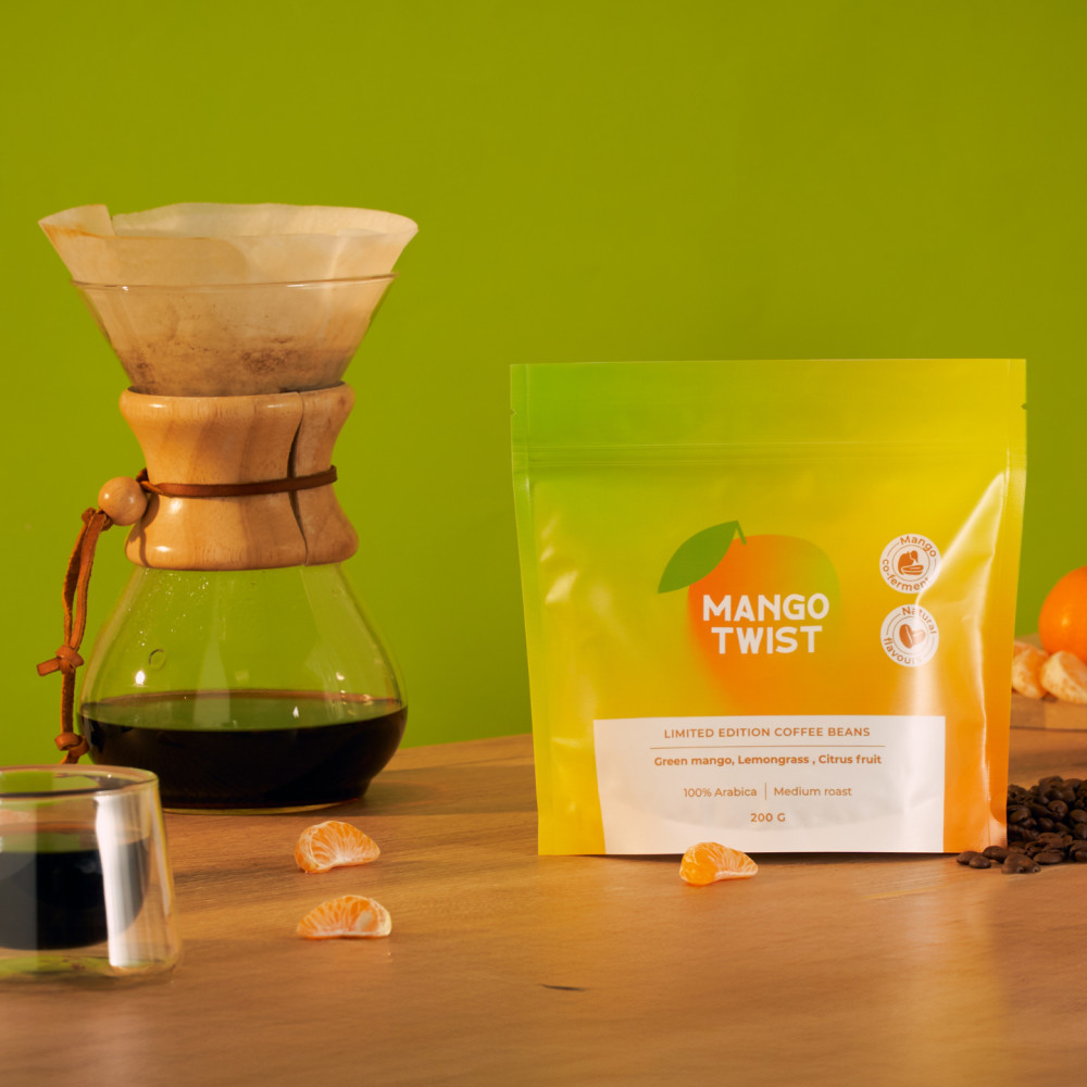 Limited-edition coffee beans Mango Twist (mango co-ferment), 200 g