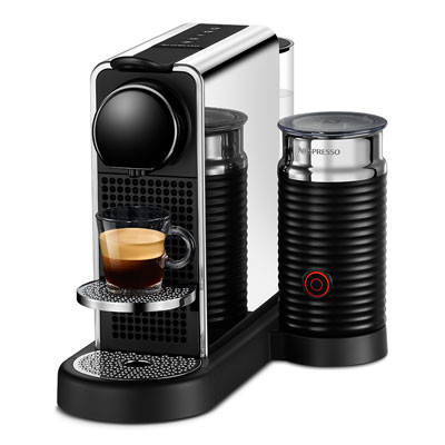 Nespresso CitiZ Platinum & Milk Stainless Steel D Coffee Pod machine ...